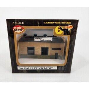 Model Power N Scale 2583 CF Truck Depot Lighted Structure NOS Box 12 2006